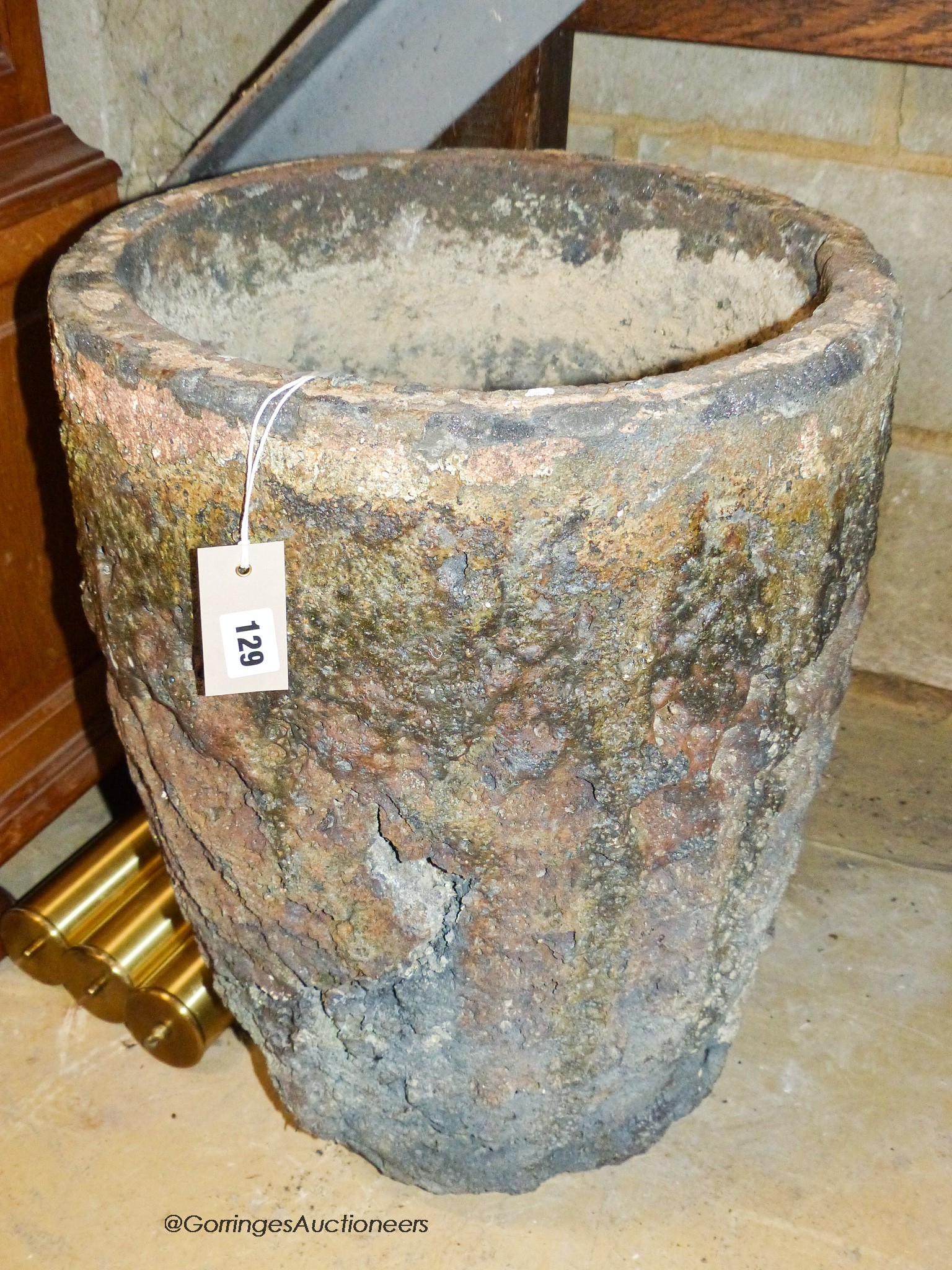 A crucible garden planter, diameter 41cm, height 54cm